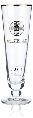 Produktbild von Warsteiner Bier Glas Biergläser 0,28l Pokal/Tulpe 1753 Logo Platinrand