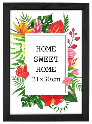 Obrázek produktu pro Rám na fotografie MG Design Schwarz, formát A4 (21 x 29,7 cm) – vyrobený z pravého dřeva s akrylovým sklem, vhodný k zavěšení i k postavení, pro fotografie, plakáty a puzzle