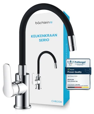 Productafbeelding van Keukenkraan Met Flexibele Hals - 360° Draaibare Uitloop Voor Elke Hoek Van Uw Gootsteen