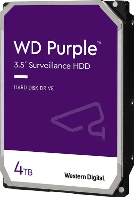 Image de WD Purple 4TB SATA 6Gb/s CE HDD 8,9cm 3,5Zoll internal IntelliPower 64MB Cache 24x7 Bulk