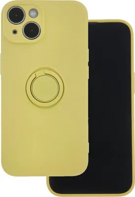 Produktbild von Finger Grip Hülle mit Ring Kameraschutz kompatibel mit iPhone 16 Pro Gelb