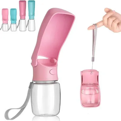 Produktbild von Tragbare Faltbare Wasserflasche für Hunde und Katzen - 350ml