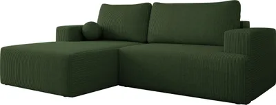 Produktbild von MIRJAN24 Ecksofa Mivo Cord, Wohnzimmmer L-Form mit Schlaffunktion und Bettkasten (Farbe: Poso 14, Seite: Links)