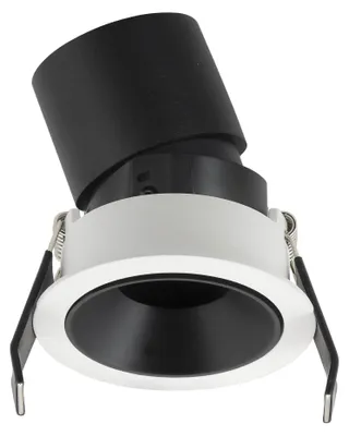Productafbeelding van XPIT Rond inbouwspot, 6,8W, 2700K, dimbaar (TRIAC), wit/zwart