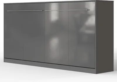 Produktbild von SMARTBett Schrankbett Standard  Anthrazit/Anthrazit Hochglanzfront 90 Horizontal