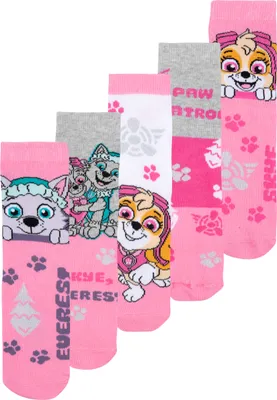Produktbild von Paw Patrol Socken für Mädchen - Kinder Sneaker Kindersocken Söckchen Rosa (5er Pack), Größe:27-30
