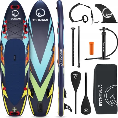 Produktbild von Sup Tsunami Board 320 Cm - Aufblasbar, Stabil, Mit Paddel Und Zubehör