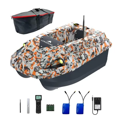 Produktbild von GPS Angelkoederboot mit Sonar, 2 x 15600 mAh Akku, 2 kg Köderladung, 100 Wegpunkte, Automatische Rückkehrfunktion, 500 m Fernsteuerung, D50E