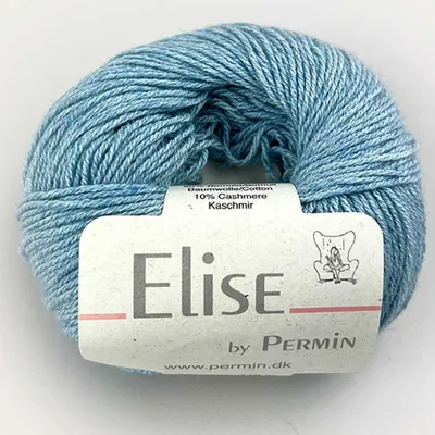 Zdjęcie produktu dla Elise by Permin – Luksusowa przędza bawełniano-kaszmirowa (25 g/115 m) (nr 14 turkusowy)