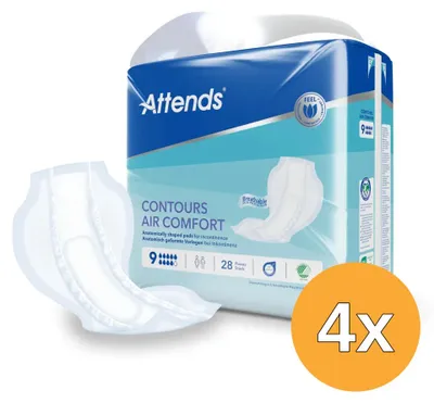 Productafbeelding van 4x Attends Contours air comfort 9 (28 stuks)