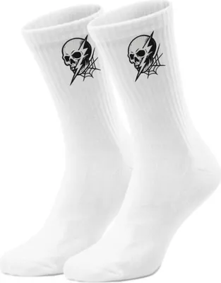 Produktbild von epicsocks DarkRhythms Blitzschädel Socken in 37-41 im Paar