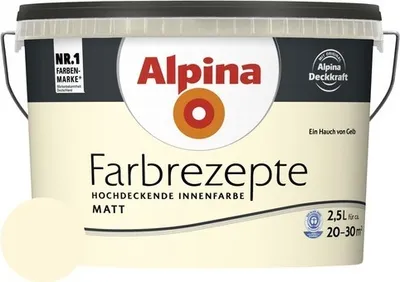 Produktbild von Alpina Wandfarbe Farbrezepte Ein Hauch von Gelb 2,5 l