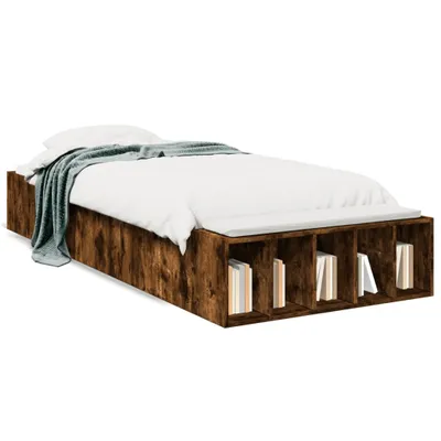 Produktbild von vidaXL Bettgestell Räuchereiche 75x190 cm Holzwerkstoff