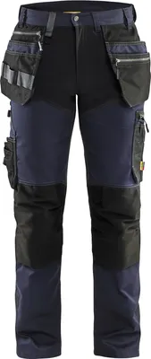 Produktbild von Blakläder Handwerker Arbeitshose mit Stretch 1599, Farbe:Dunkel Marineblau/Schwarz, Größe:D84