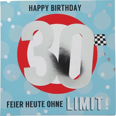 Produktbild von Depesche Zahlenkarten mit Musik quadtratisch : Happy Birthday 30 Feier heute ohne Limit Zahlenkarten mit Musik, quadratisch: Happy Birthday 30 Feier heute ohne Limit