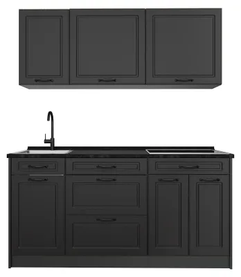 Immagine prodotto di Cucina monoblocco Vicco R-Line Antracite country/Antracite 160 cm piano di lavoro Antracite, Model 67682