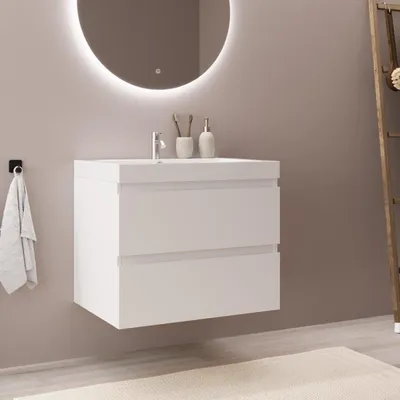 Produktbild von LOMAZOO Badezimmermöbel - Glänzend Weiß - Badmöbel - 60cm
