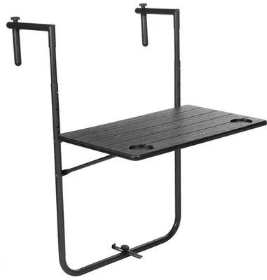 Produktbild von Inklapbare Balkonwandtafel aus Holz, weiß, 120 cm breit