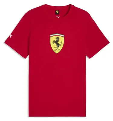 Imagen del producto de Camiseta de Ferrari, con escudo de color, rojo