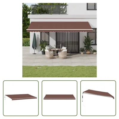 Produktbild von The Living Store Markise Automatisch Braun 600x350 cm
