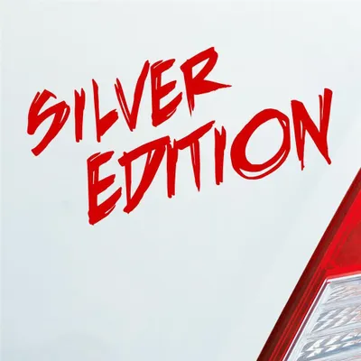 Produktbild von Auto Aufkleber Silver Edition Auto Car Tuning 15x7 cm Rot Sticker Heckscheibenaufkleber