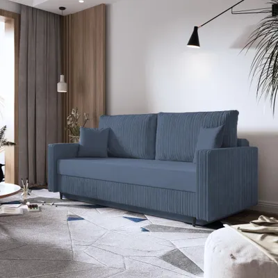 Produktbild von Sofa, Schlafsofa mit Schlaffunktion MARINO  (Dunkelblau - POSO 05)