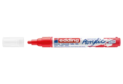 Produktbild von Edding 5100 Acrylmarker Medium, Rot, Rot, Medium, 2 mm, 3 mm, Tinte auf Wasserbasis