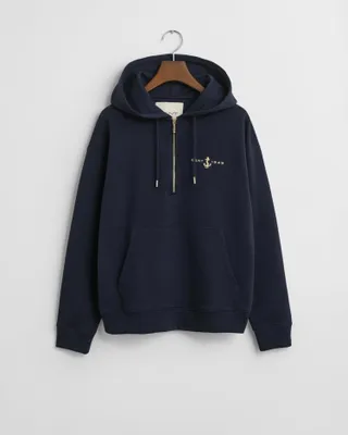 Productafbeelding van GANT Hoodie met halve rits en ankerprint
