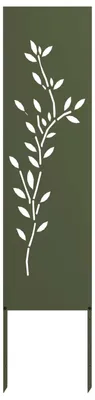 Produktbild von vidaXL Garten Sichtschutz-Leinwand Floral Olivgrün 32 x 140 cm