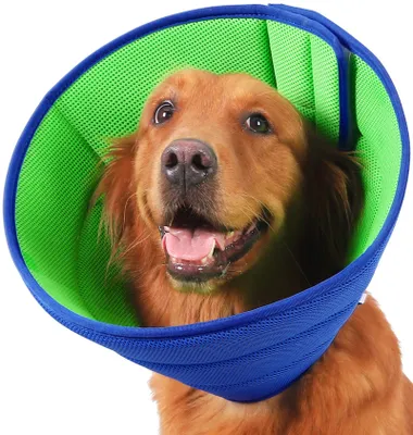 Image de Collier souple pour chien, collier de protection respirant empêchant le léchage, collier de chien réglable