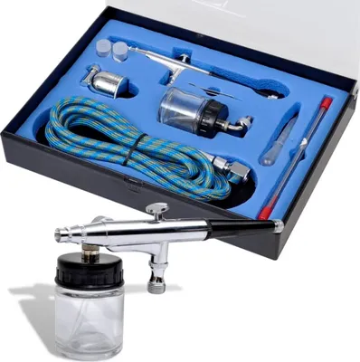 Obrázek produktu pro Airbrush sada se skleněnou nádobkou a tryskami 0,2 / 0,3 / 0,5 mm