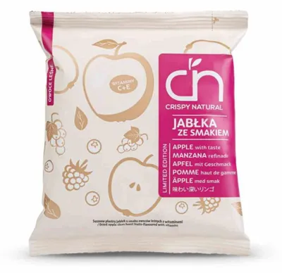 Obrázek produktu pro Sušená jablka v plátcích s příchutí lesního ovoce a vitamíny, křupavá, přírodní