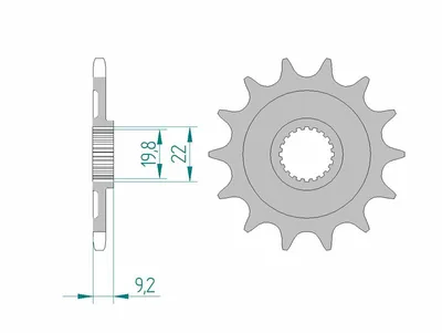 Produktbild von AFAM Selbstreinigendes Stahlritzel vorne - 520