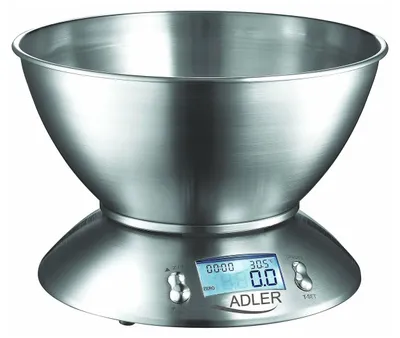 Produktbild von Adler AD 3134 Elektronische Küchenwaage Edelstahl Rund