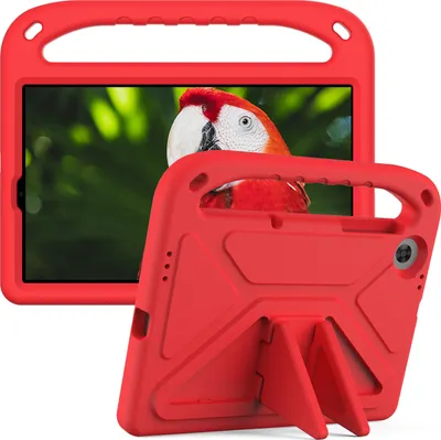 Produktbild von Hülle für Lenovo Tab M10 HD  2nd Gen 10,1 Zoll TB-X306F /TB-X306X, Leichte Stoßfeste Eva Kinder Schutzhülle mit Griff und Faltbarem Ständer Rot