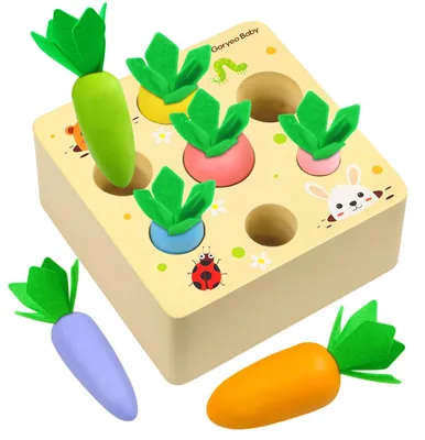 Produktbild von Holzspielzeug ab 1 Jahre Montessori Spielzeug Lernspielzeug für 12 Monate Bunt