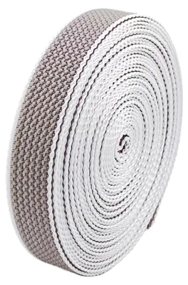 Produktbild von Rollladengurt 18 mm breit – 50 m Länge – Grau – aus Polypropylen – robuster Gurtband für Rollladen | UV-beständig & reißfest | Ersatz-Gurtband für Gurtwickler