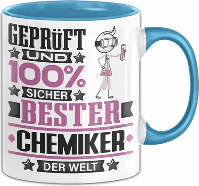 Produktbild von Chemiker Geschenk Lustiger Spruch für Chemiker Geschenkidee Bester Chemiker Der Welt (Blau)