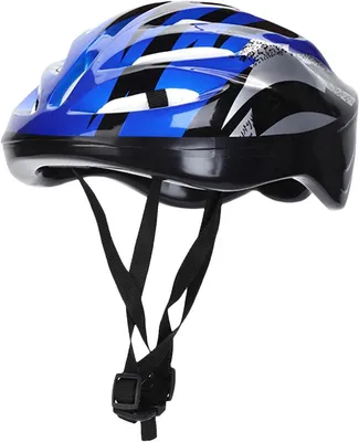 Image de Casque de vélo - Casque de sport pour vélo - Sécurité à vélo - Ajustement réglable - Taille : 58-62 cm - Couleur : Bleu