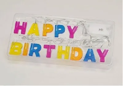 Produktbild von LED Lichterkette "Happy Birthday" / Batteriebetrieben