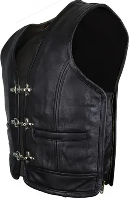 Produktbild von Biker Lederweste Lederkutte Kutte Rockerweste Motorrad Weste Bikerweste(6XL)
