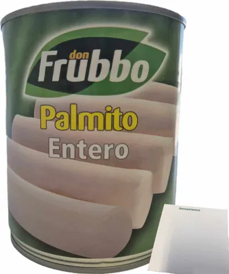 Produktbild von don Frubbo Palmito Entero Palmherzen geschält (500g Dose) + usy Block
