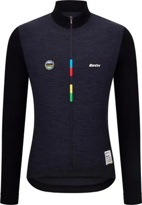 Produktbild von SANTINI Langarm Fahrradtrikot für den Sommer - UCI WORLD CHAMPION - Schwarz L