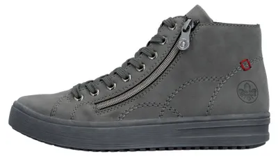 Produktbild von Rieker Damen Stiefelette im Sneaker-Stil – Komfortweite & Plateausohle L2520, Größe:41 EU, Farbe:Grau