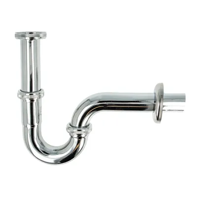 Produktbild von tecuro Röhregeruchsverschluss 1 1/2 Zoll  x 32 mm - SONDERAUSFÜHRUNG - Messing verchromt