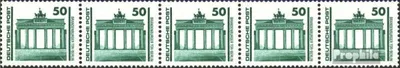 Produktbild von Briefmarken DDR 1990 Mi 3346R Fünferstreifen mit Zählnummer postfrisch Bauwerke