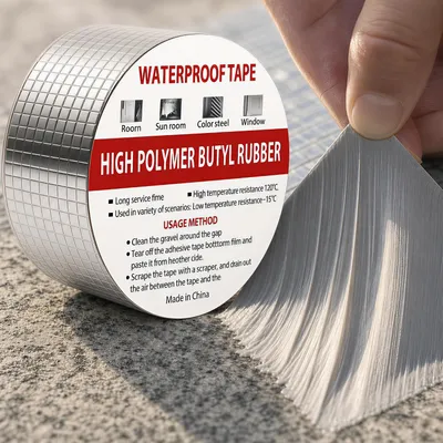 Imagen del producto de Cinta de sellado de butilo, autoadhesiva, de 2 pulgadas x 10 metros, impermeable, para sellado