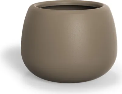 Produktbild von Adezz Mero Pflanzgefäß Fiberglas Pflanzkübel Blumenkübel 80x60 cm beigegrau