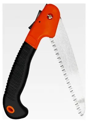 Produktbild von Klappbare Handsäge, Sägeblattlänge 18 cm, Sägeblatt aus Stahl, für Terrassengärten, Camping, 39 cm (Orange)