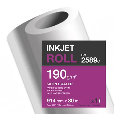 Produktbild von Clairefontaine Plotterrolle 2589C 190g 914mmx30m
